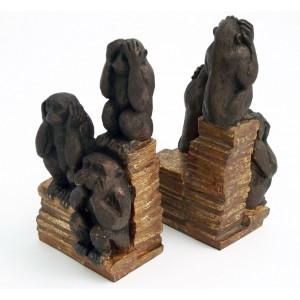 Bookend Monkey office desk sculpture bookends Bey Berk gift decor     232837553835